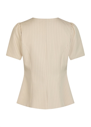 Jules pinstriped bluse Sand Neo Noir 